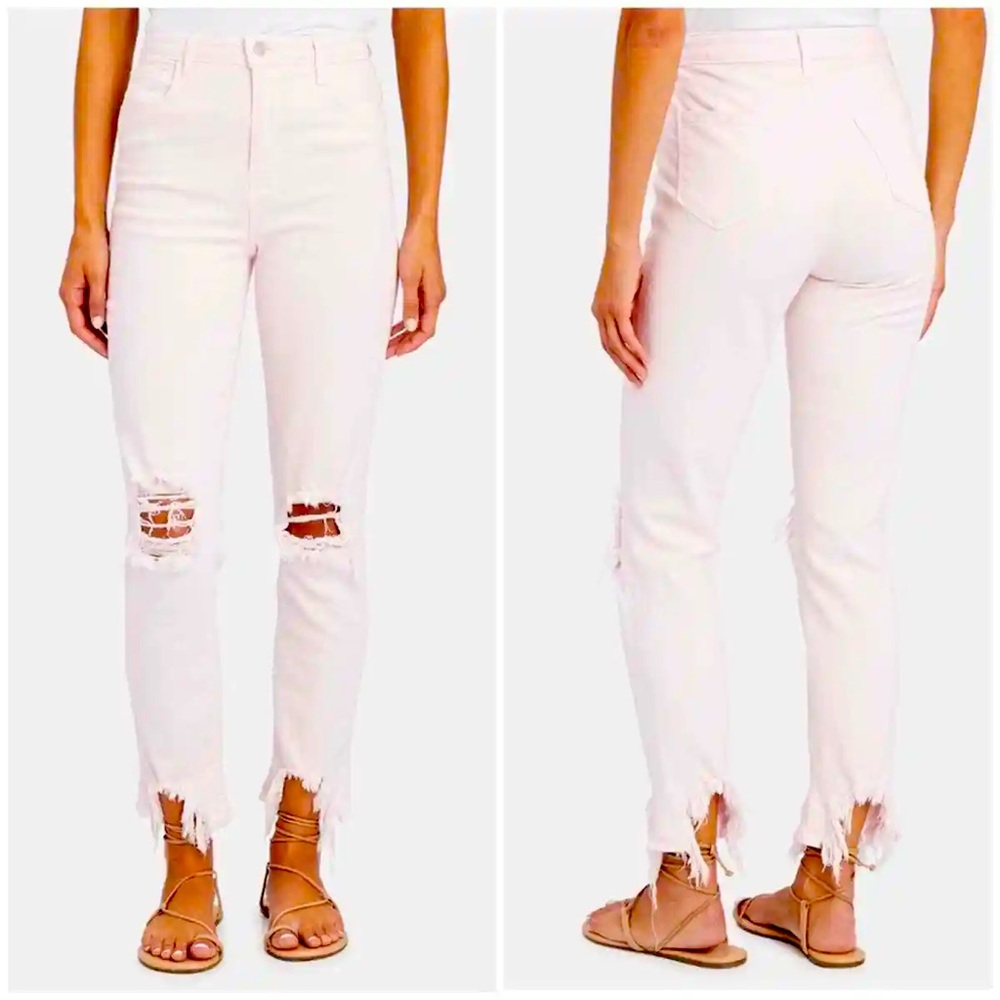 NWT❤️ $265 La’jence High rise ripped slim pants ❤️